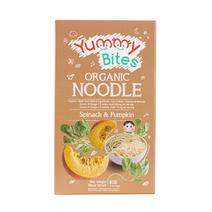 Yummy Bites Organic Noodles (80g) - Spinach & Pumpkin (7m+)