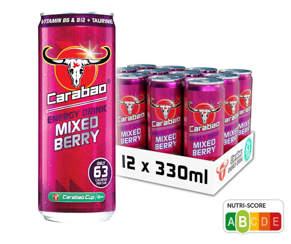 Carbonated Carabao Mixed Berries Energy Drink (330ml x 12cans)