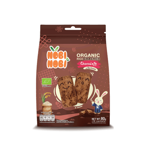 Organic crispy chocolate flavor cracker