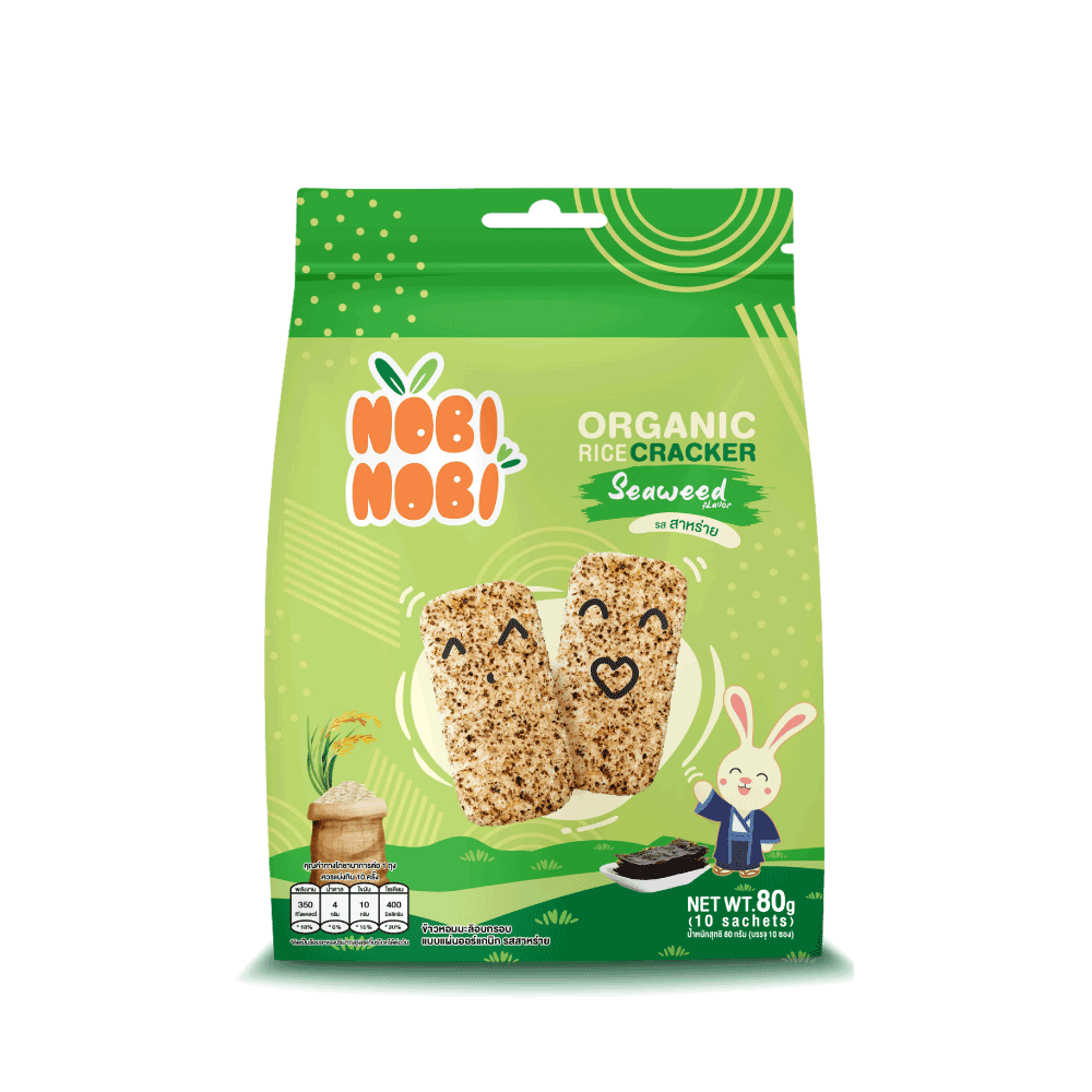 Organic crispy seaweed flavor cracker