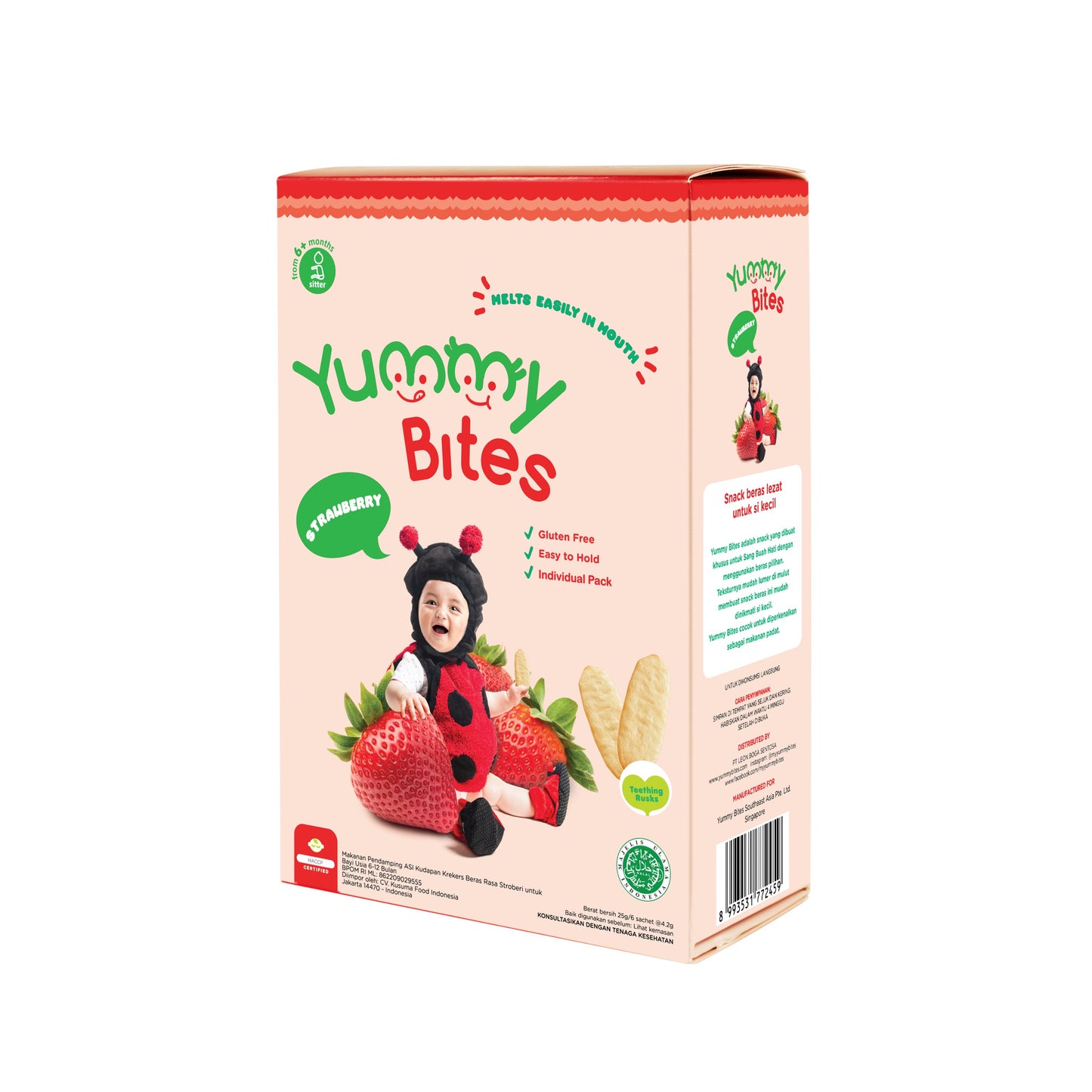Yummy Bites Rice Cracker (25g) - Strawberry (6m+)