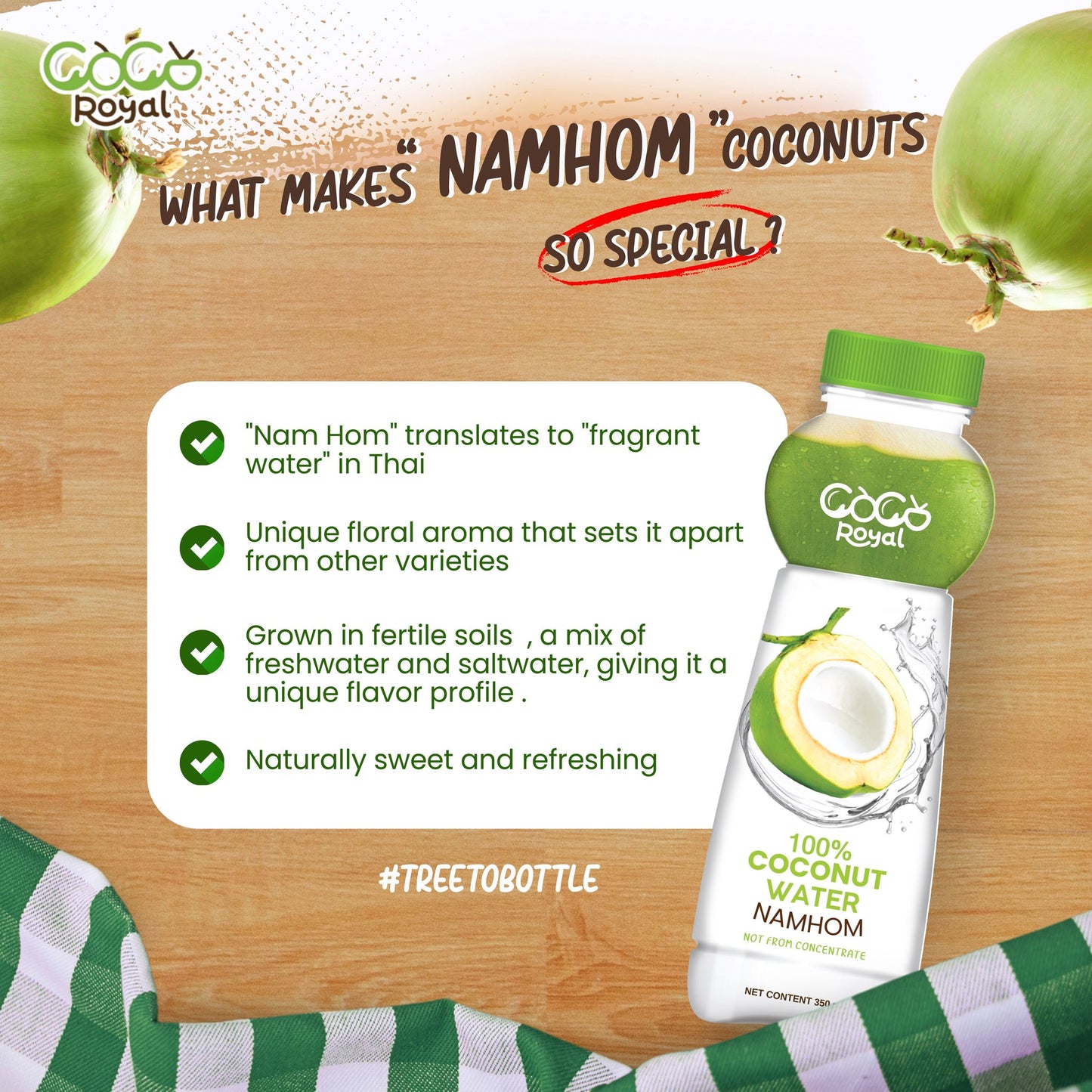 Coco Royal coconut water 350ml x 24btl