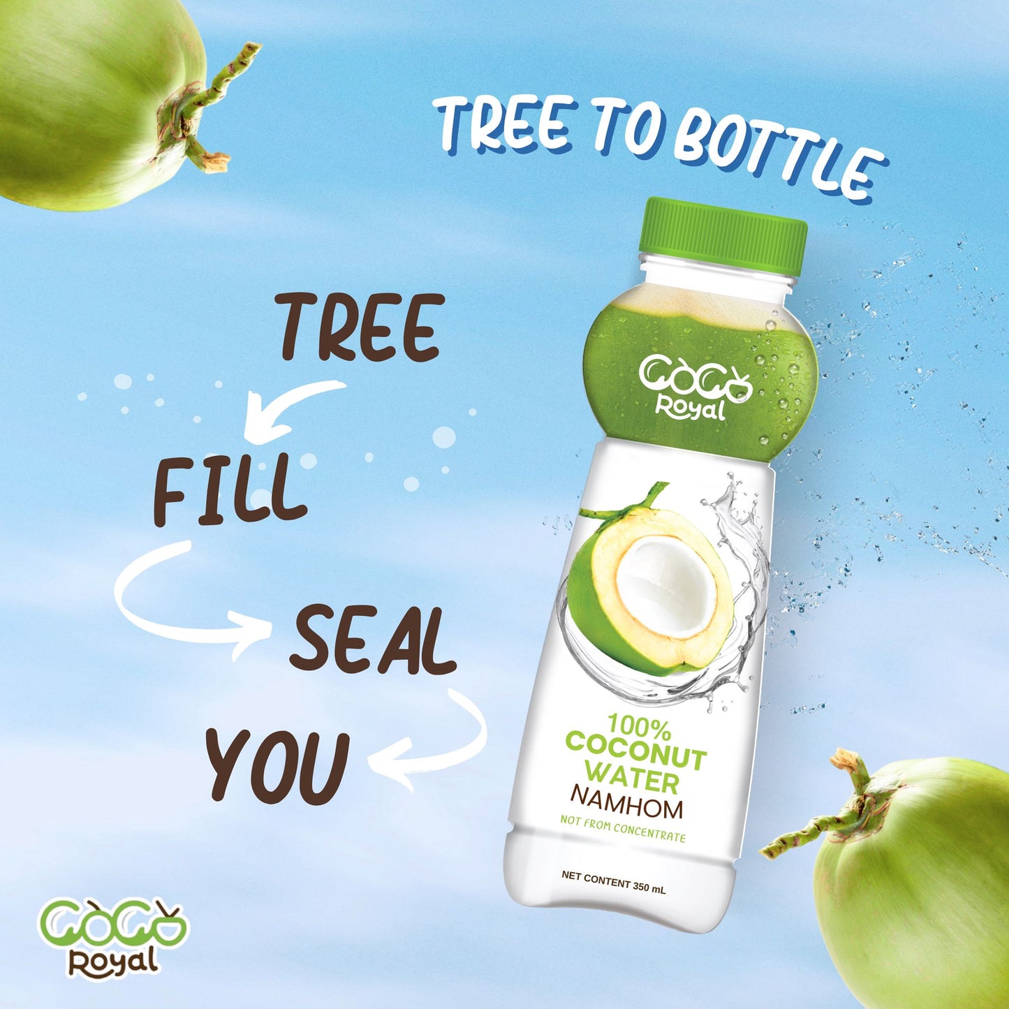Coco Royal coconut water 350ml x 24btl