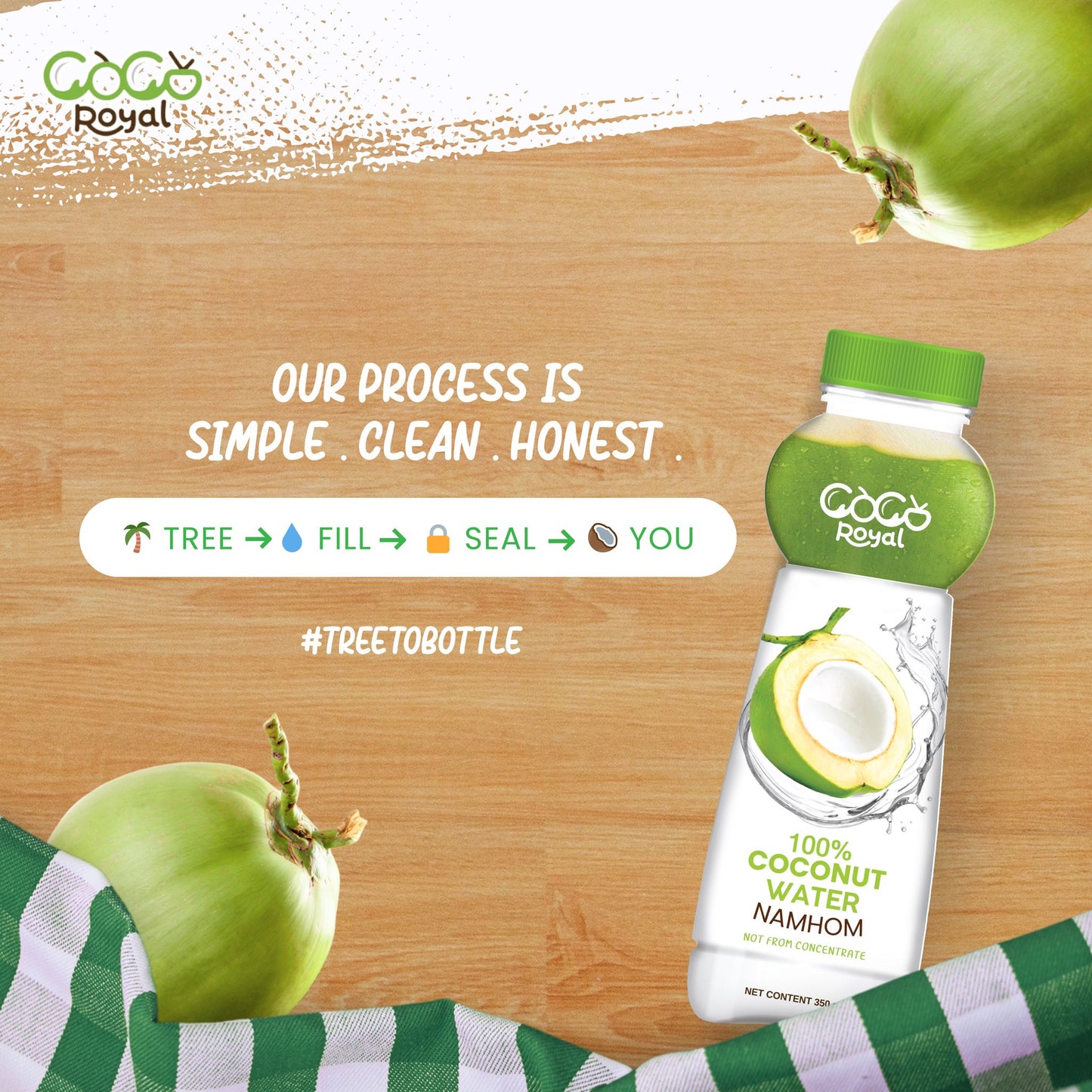 Coco Royal coconut water 350ml x 24btl