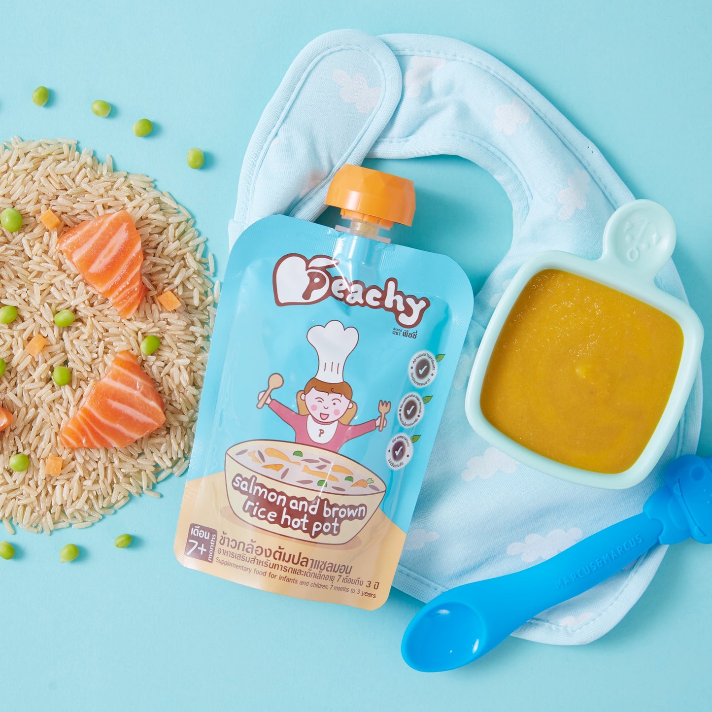 Peachy - Salmon and Brown Rice Hot Pot Purée