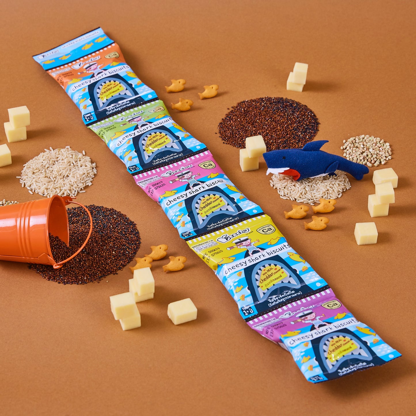 Peachy Biscuits - Cheesy Shark Biscuits (5 x 15g)