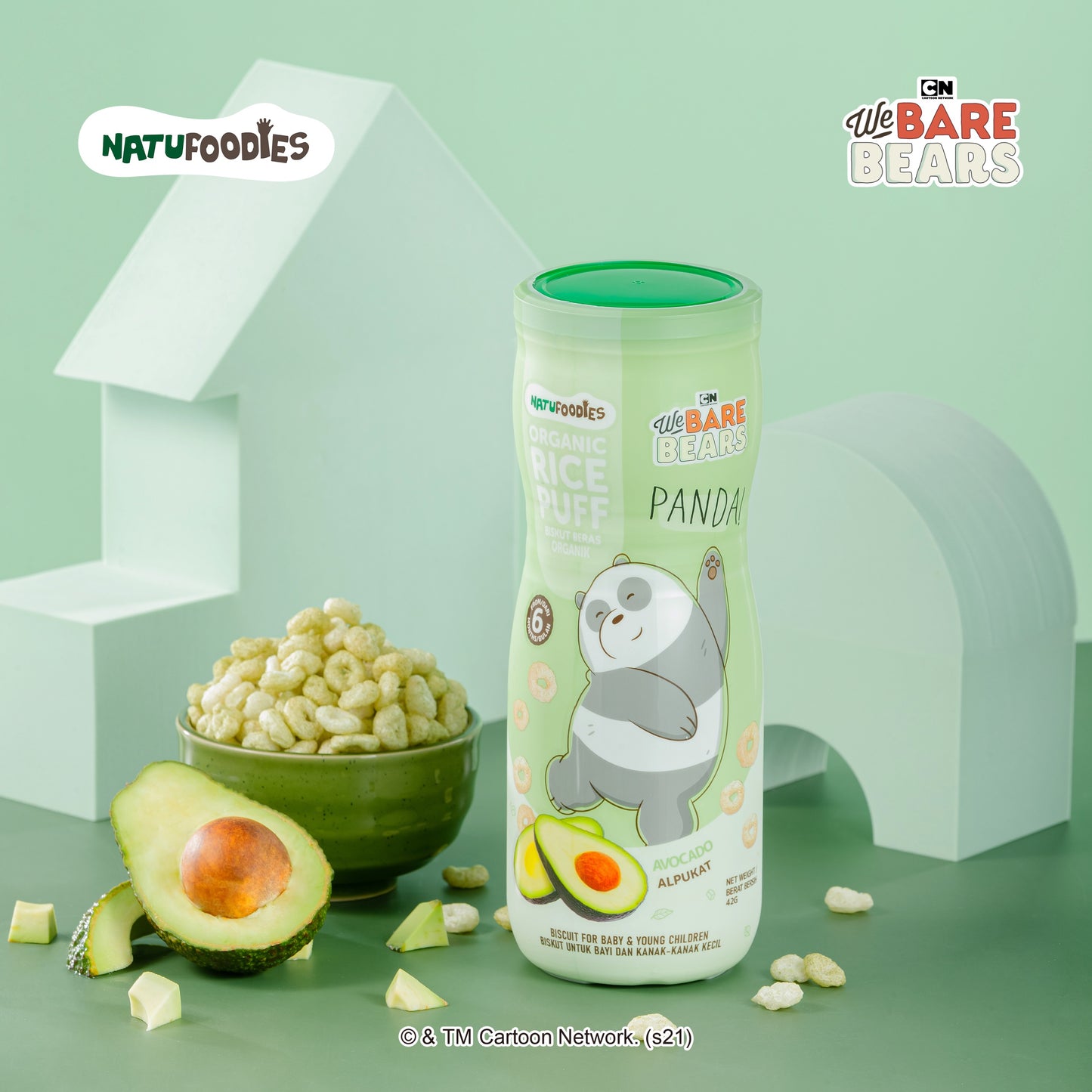Natufoodies Organic Rice Puffs - Avocado