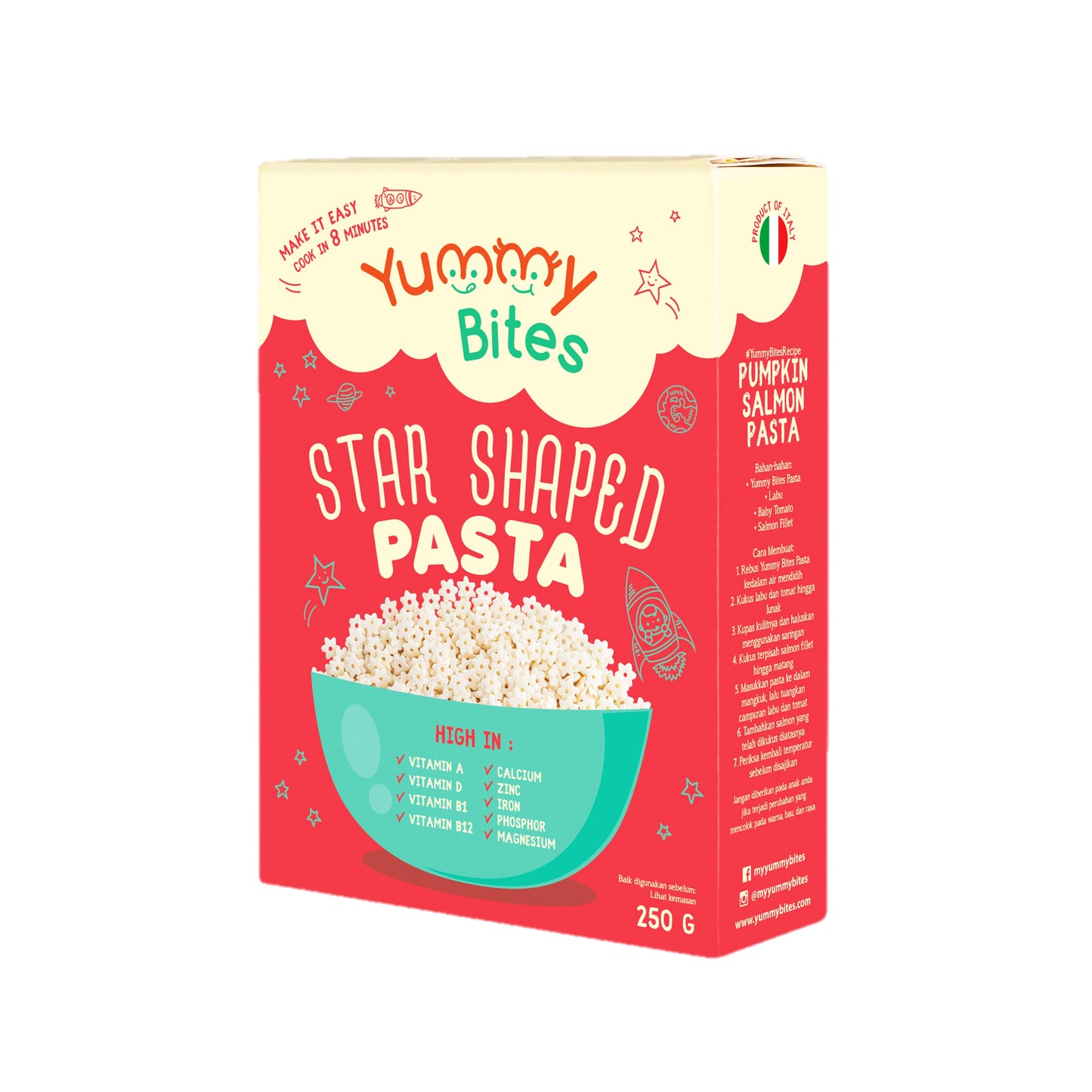 Yummy Bites Star Shaped Pasta (250g) (7m+)
