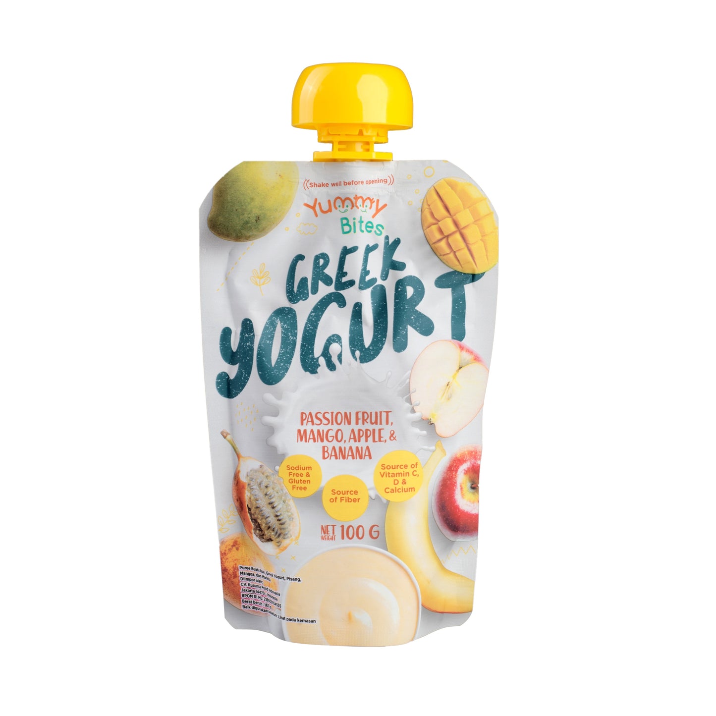 Yummy Bites Greek Yogurt (100g) - Passion Fruit, Mango, Apple & Banana (9m+)