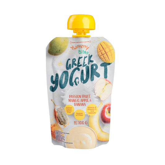 Yummy Bites Greek Yogurt (100g) - Passion Fruit, Mango, Apple & Banana (9m+)
