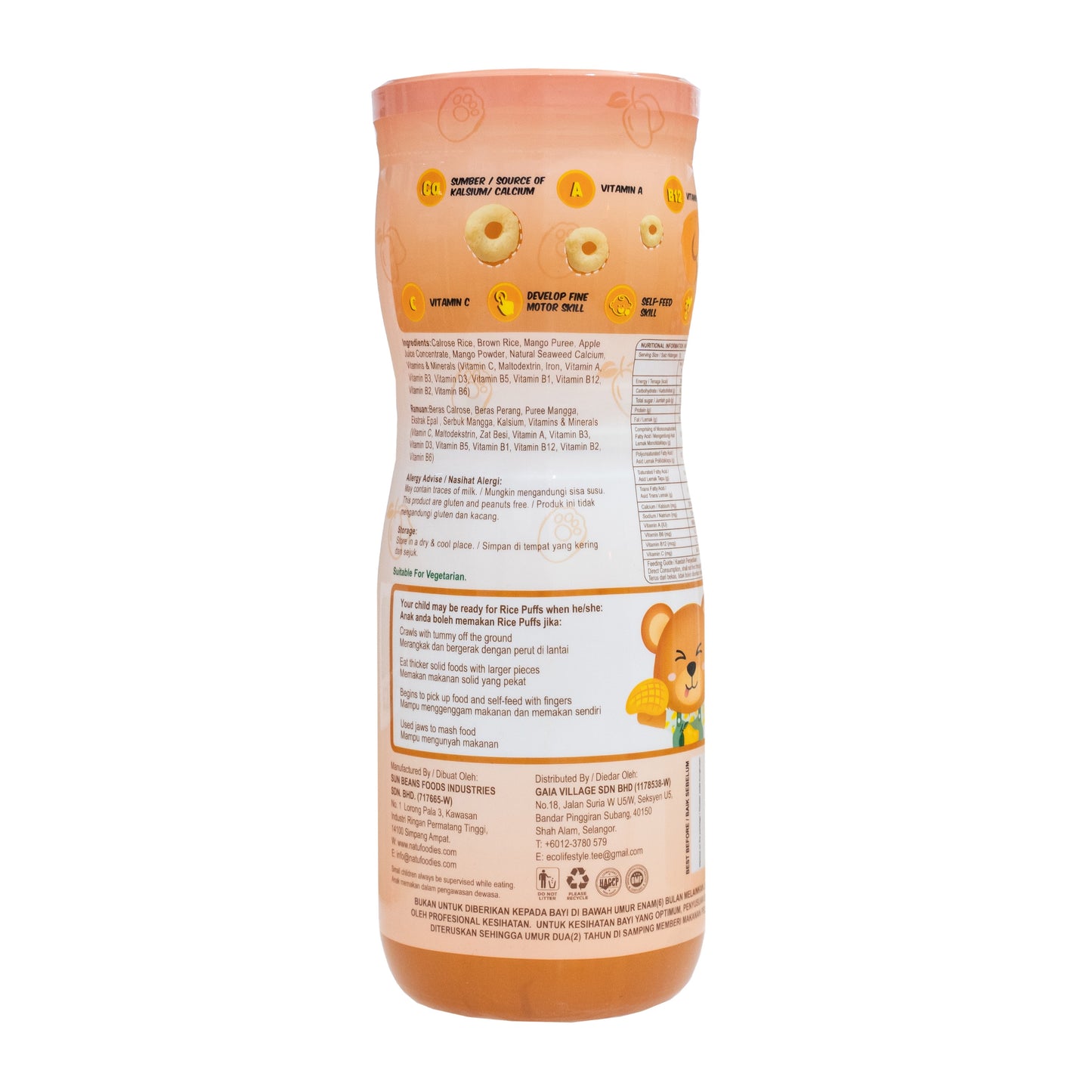 Natufoodies Rice Puffs - Mango