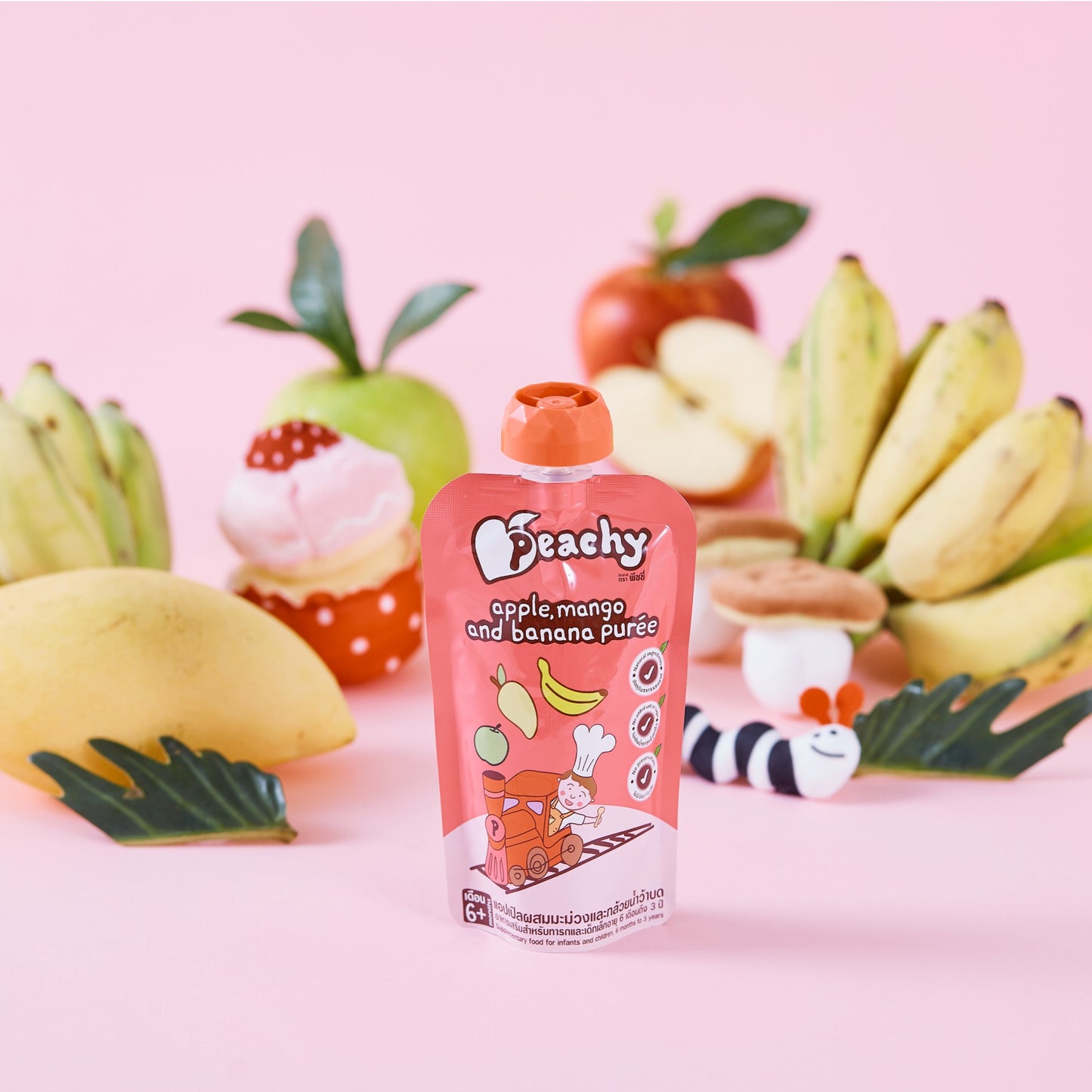 Peachy - Apple, Mango and Banana Purée