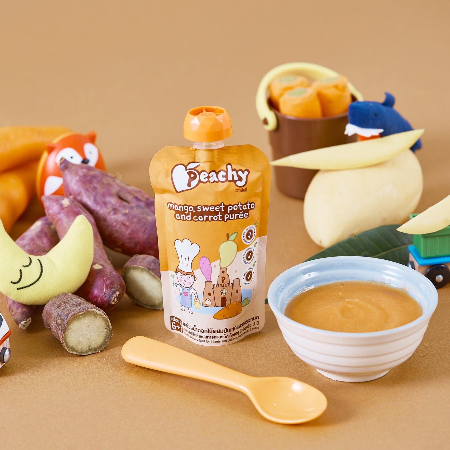 Peachy - Mango, Sweet Potato and Carrot Purée