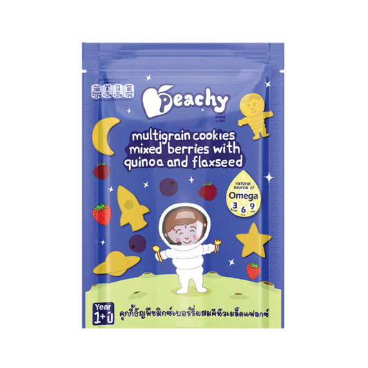 Peachy Multigrain Cookies - Mixed Berries with Quinoa and Flaxseed