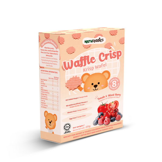 Natufoodies Waffle Crips - Tomato & Mixed Berries (20g) (8m+)