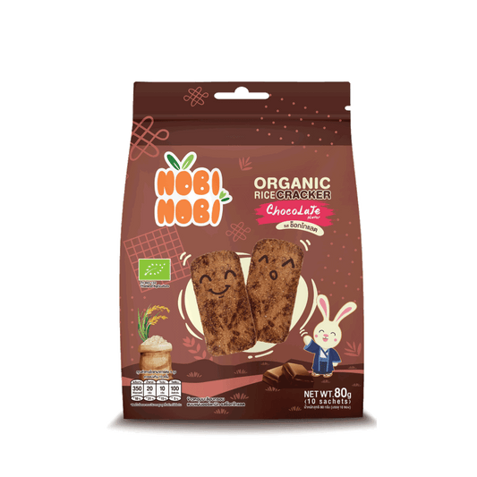 Organic crispy chocolate flavor cracker