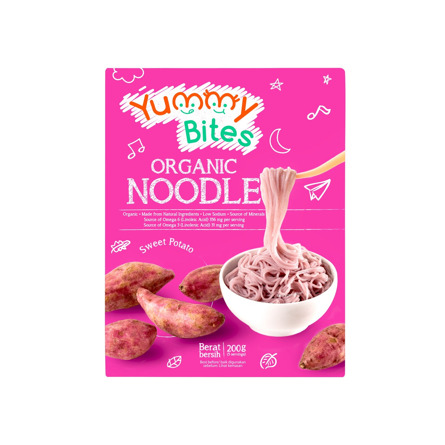 Yummy Bites Organic Noodles (200g) - Sweet Potato (7m+)