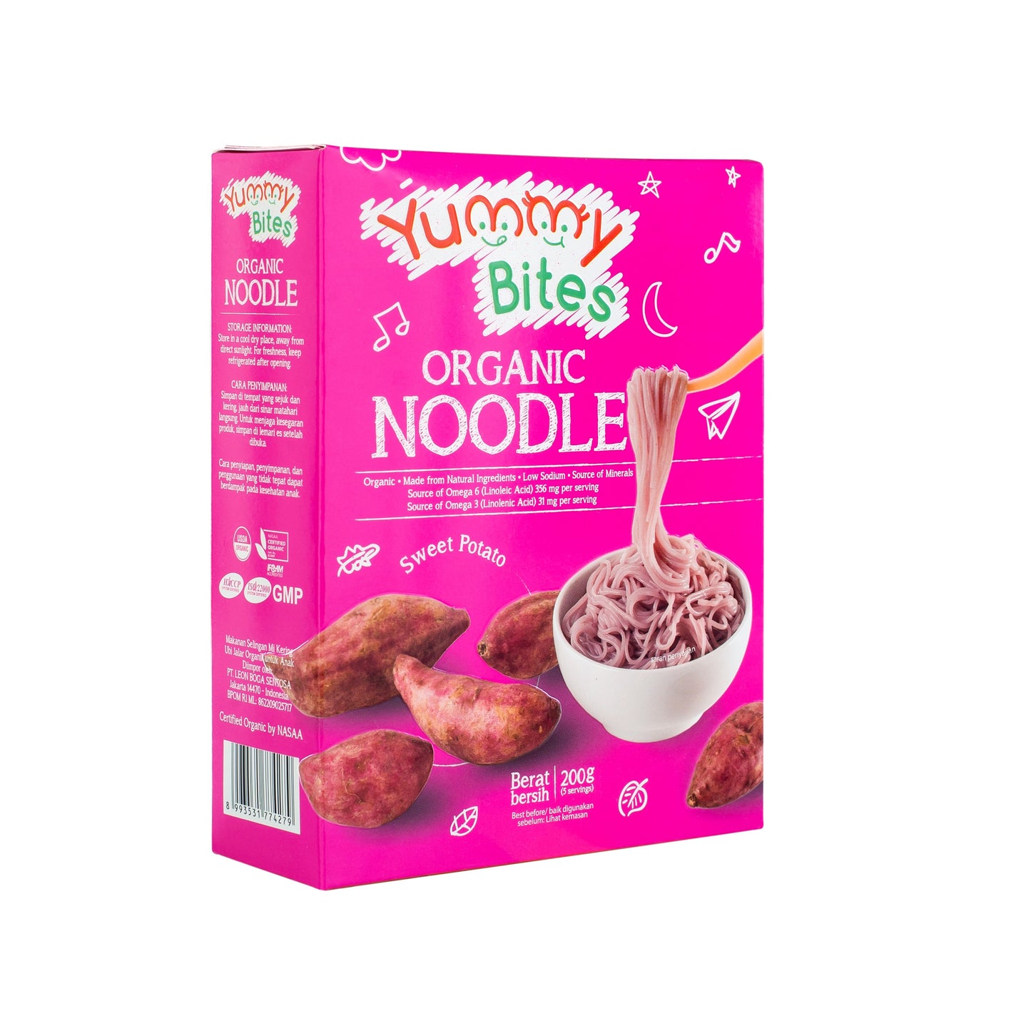 Yummy Bites Organic Noodles (200g) - Sweet Potato (7m+)