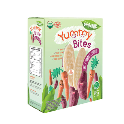 Yummy Bites Organic Rice Cracker (50g) - Sweet Potato & Carrot (6m+)