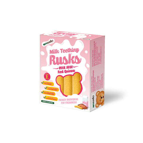 Natufoodies Milk Teething Rusks - Red Quinoa