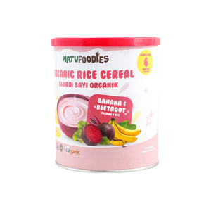 Natufoodies Organic Rice Cereal - Banana & Beetroot