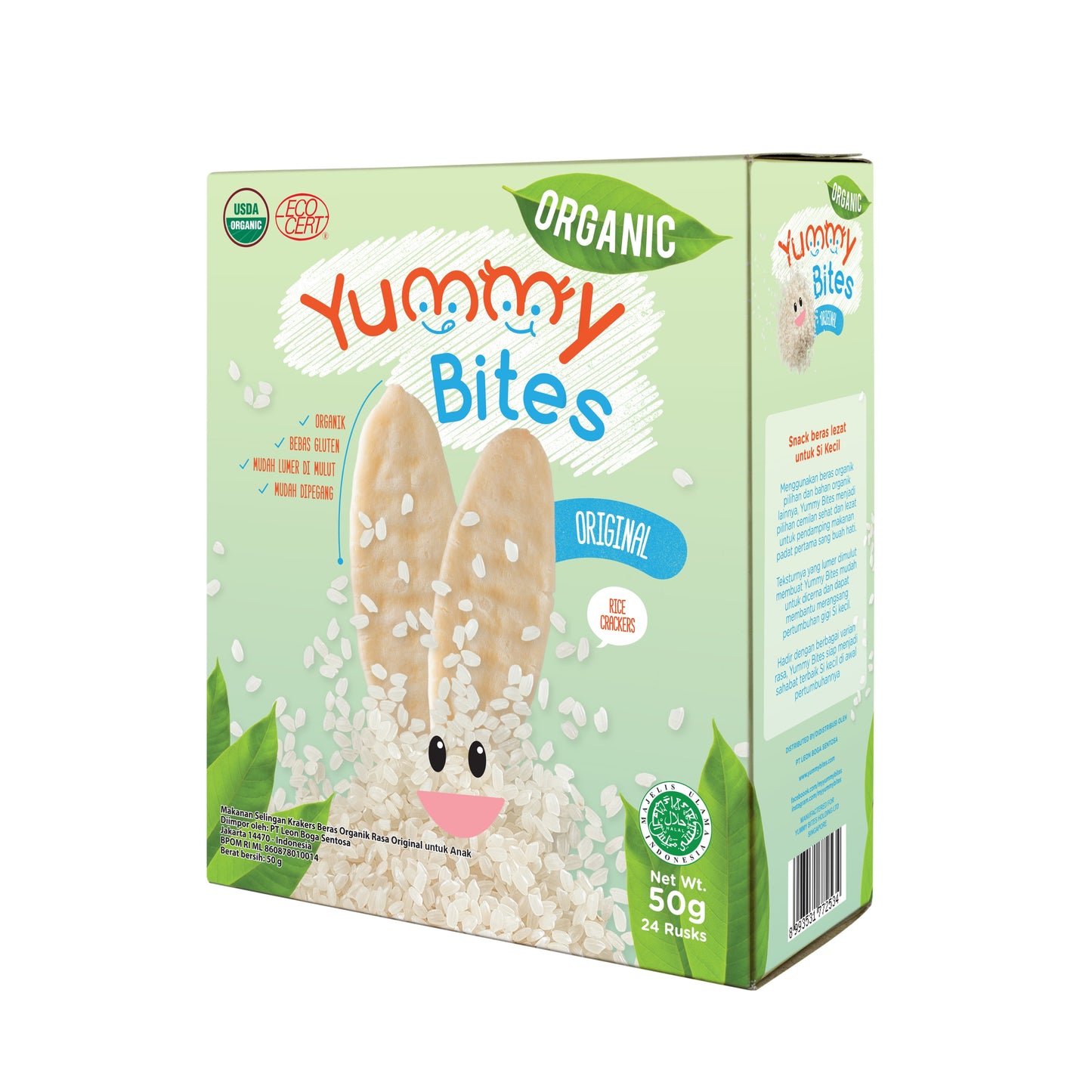 Yummy Bites Organic Rice Cracker (50g) - Original (6m+)