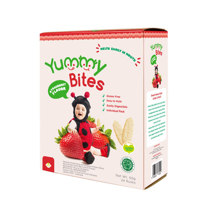 Yummy Bites Rice Cracker (50g) - Strawberry (6m+)