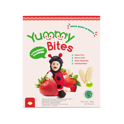 Yummy Bites Rice Cracker (50g) - Strawberry (6m+)