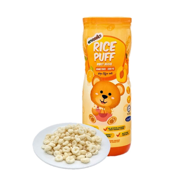 Natufoodies Rice Puffs - Orange Peach