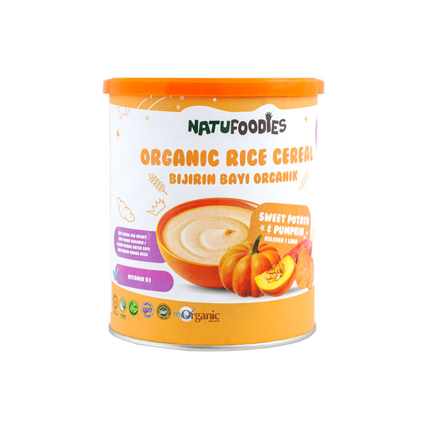 Natufoodies Organic Rice Cereal - Sweet Potato & Pumpkin
