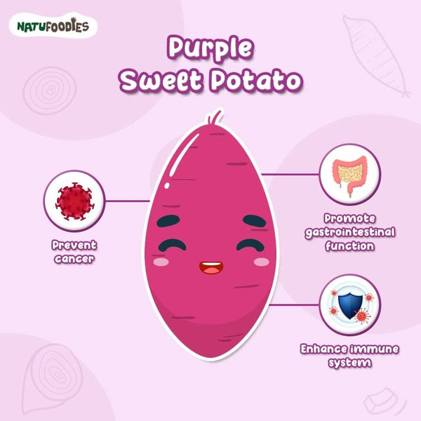 Natufoodies Organic Rice Puffs - Purple Sweet Potato