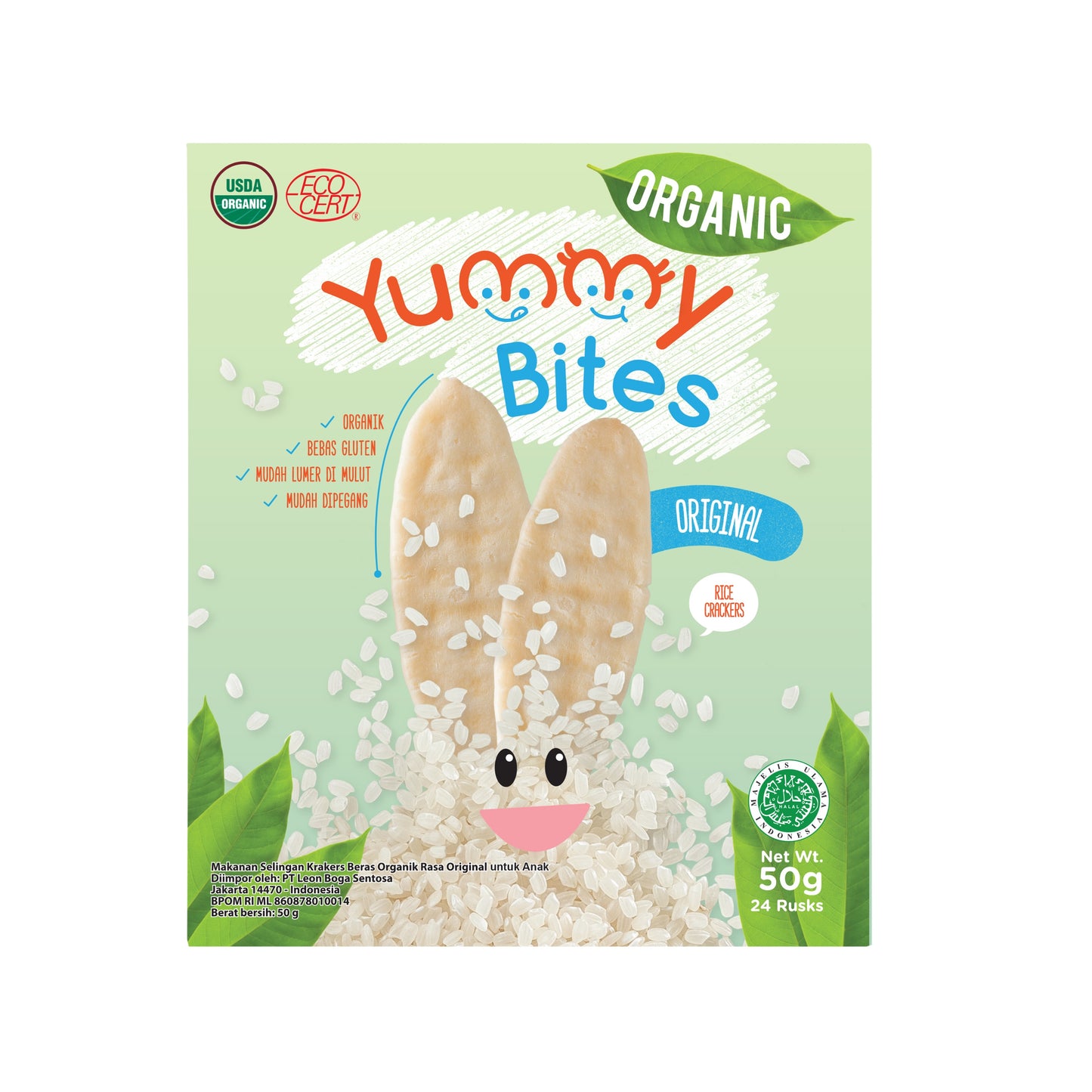 Yummy Bites Organic Rice Cracker (50g) - Original (6m+)