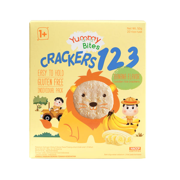 Yummy Bites Rice Cracker 123 (50g) - Banana (1yr+)