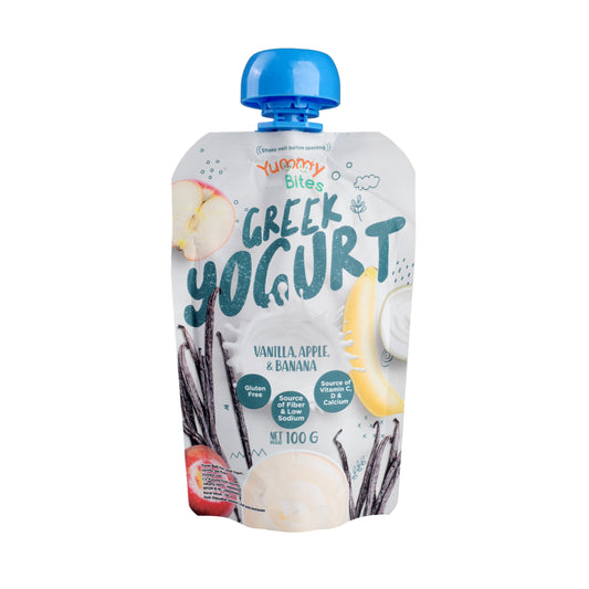 Yummy Bites Greek Yogurt (100g) - Vanilla, Apple & Banana (9m+)