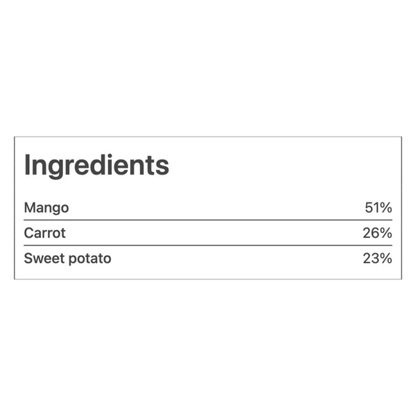 Peachy - Mango, Sweet Potato and Carrot Purée