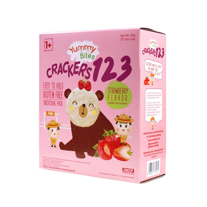 Yummy Bites Rice Cracker 123 (50g) - Strawberry (1yr+)