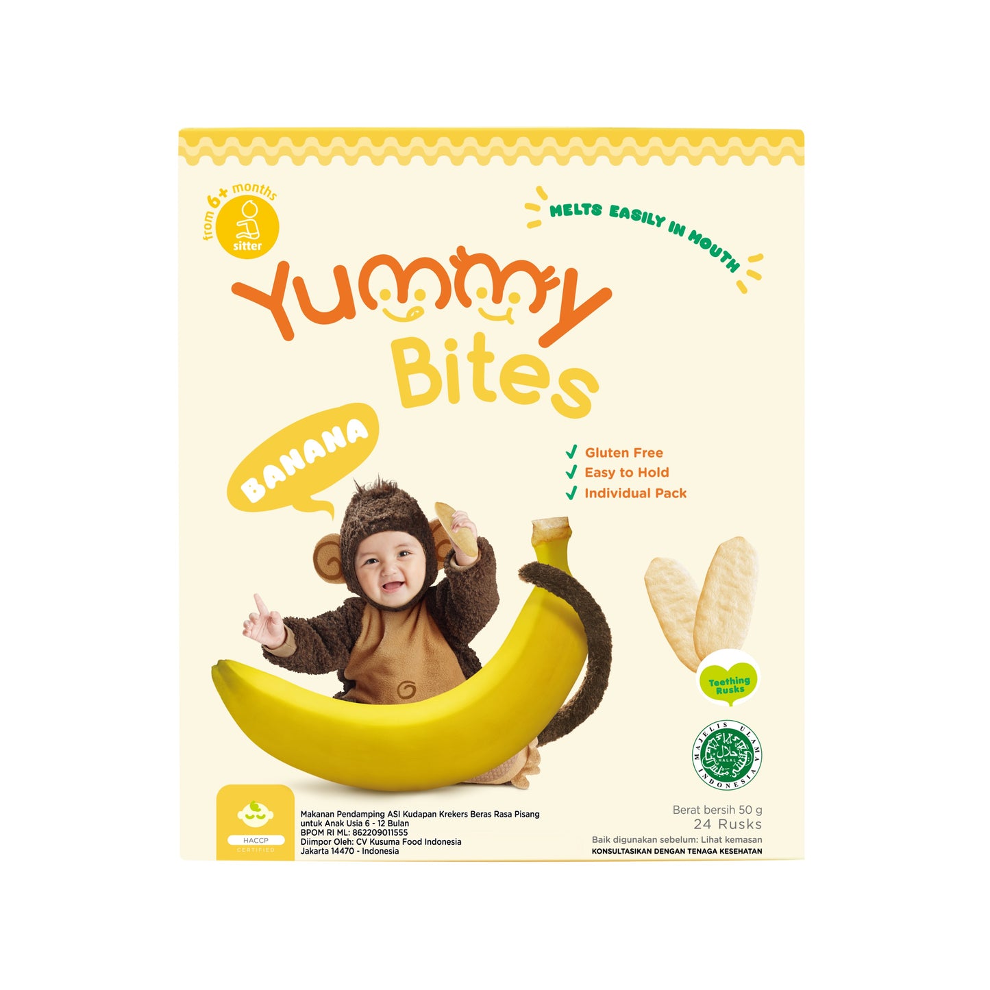 Yummy Bites Rice Cracker (50g) - Banana (6m+)