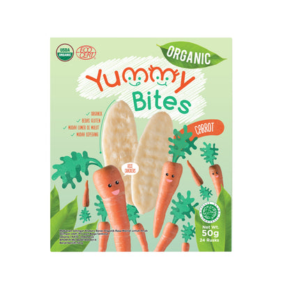 Yummy Bites Organic Rice Cracker (50g) - Carrot (6m+)