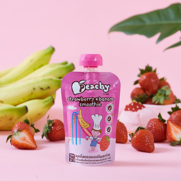 Peachy - Strawberry & Banana Smoothie