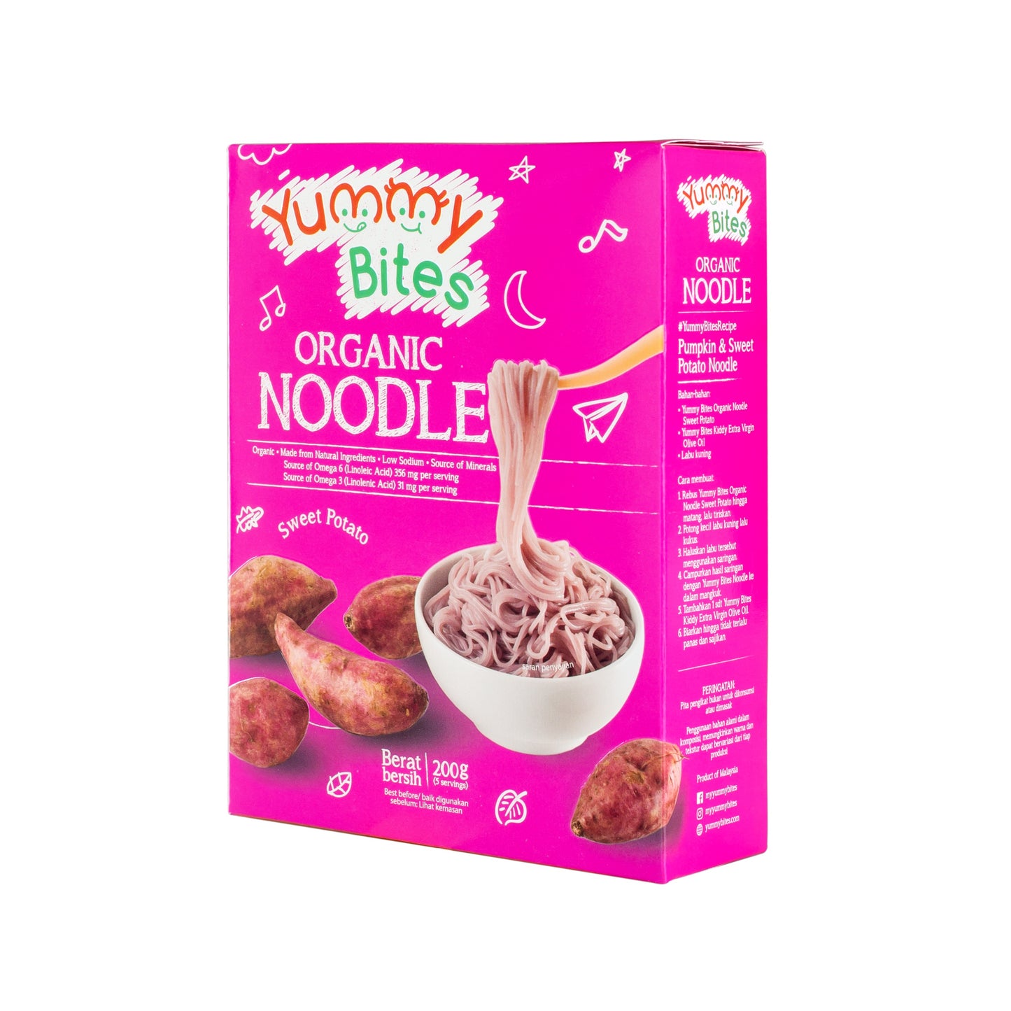 Yummy Bites Organic Noodles (200g) - Sweet Potato (7m+)