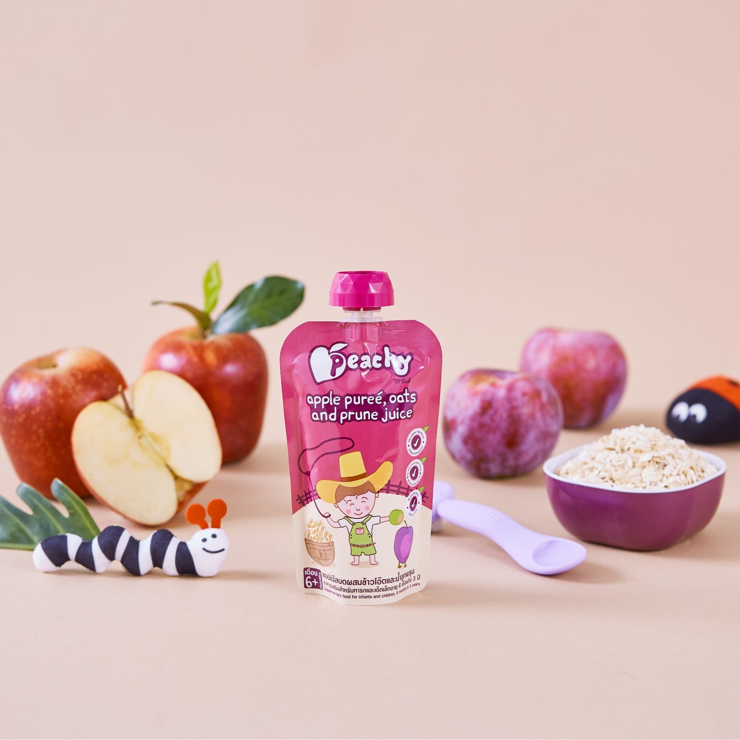 Peachy - Apple, Oats and Prune Juice Purée