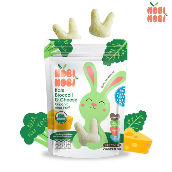 Nobi Nobi Organic Rice Puff - Kale Broccoli & Cheese – Trejoy