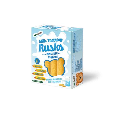 Natufoodies Milk Teething Rusks - Original